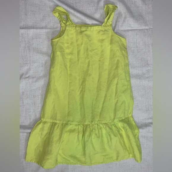 XS LOFT Neon Green Loft Linen Blend Mini Dress - Picture 1 of 6